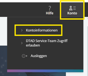 Kontoeinstellungen_markKontoinformation