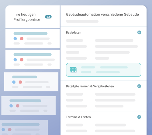 Alle relevanten Auftragsinformationen. Eine Inbox.